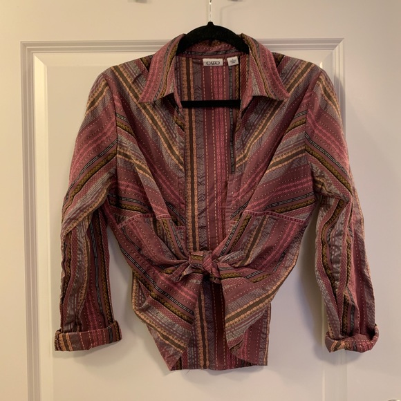 VTG Western Style Button-Down Long Sleeve Shirt - Picture 5 of 9